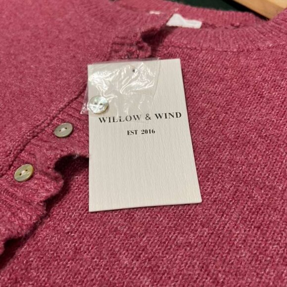 Willow and Wind EST. 2016 Pink Button-Up Sweater - Picture 3 of 6